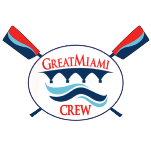 Great Miami Crew oval logo featuring a bridge over waves representing the river